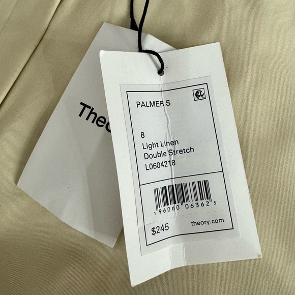 Theory Shorts Womens Size 8 Palmer Light Linen - Picture 3 of 6